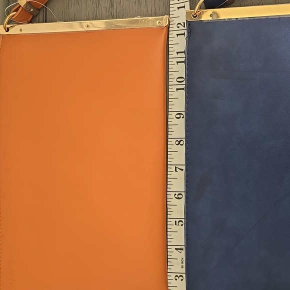 Unbranded Clutch purses set Navy Blue/Cognac - Picture 6 of 7